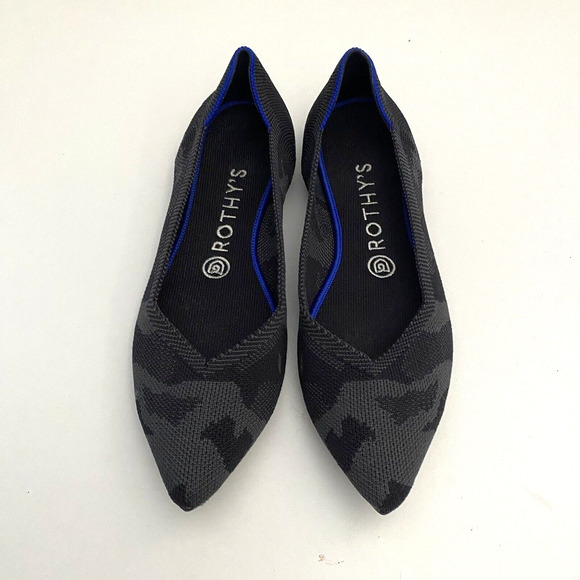 Rothy’s The Point Gray Camo Camouflage Retired Pointed Flats Ballet Shoe… - Picture 3 of 10